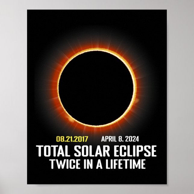 Affiche Totalité 2024 Total Solaire Eclipse Hommes Femmes  (Devant)