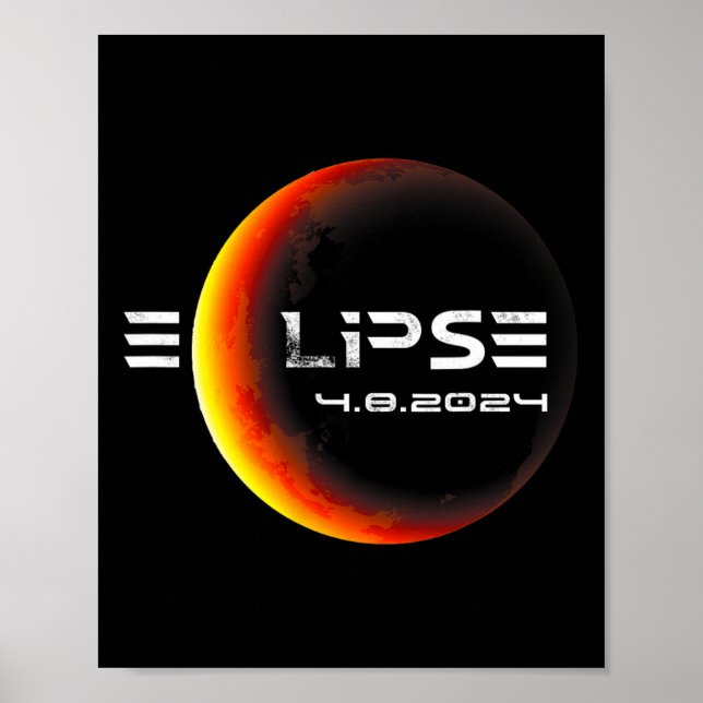Affiche Totalité 4.08.2024 Total Éclipse Solaire 2024 (Devant)