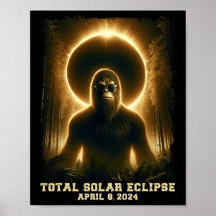 Affiche Totalité 8 avril 2024 Éclipse solaire totale
