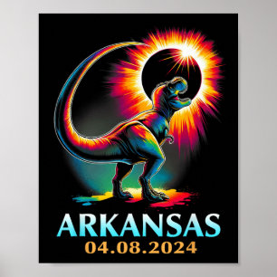 Affiche Totalité de l'Arkansas Total Éclipse Solaire 2024 