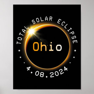 Affiche Totalité Éclipse solaire 2024 4.08.24 Accessoires