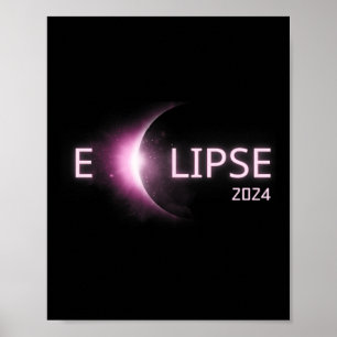 Affiche Totalité Éclipse solaire 2024 Total Éclipse solair