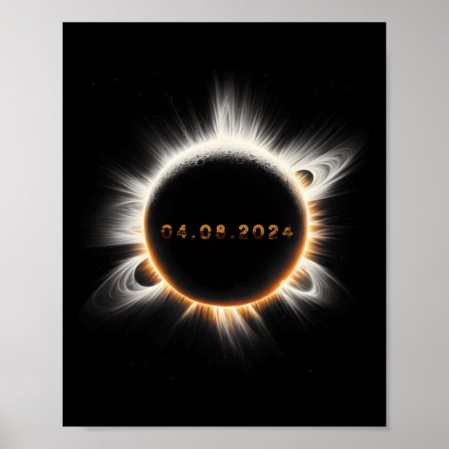 Affiche Totalité Printemps 4.08.24 Total Éclipse Solaire 2 (Devant)