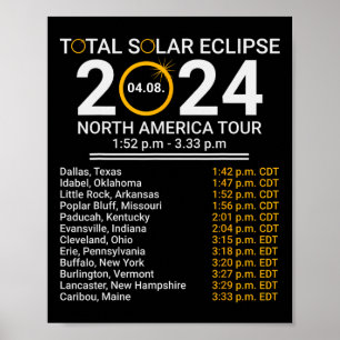 Affiche Totalité Printemps 4.08.24 Total Éclipse Solaire 2