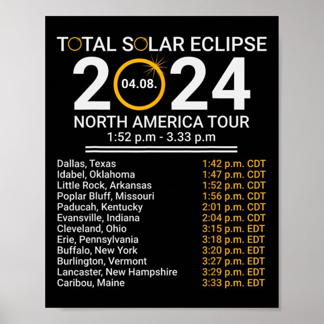 Affiche Totalité Printemps 4.08.24 Total Éclipse Solaire 2 (Devant)