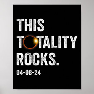 Affiche Totalité Rocks Drôle Total Éclipse Solaire 8 2 avr