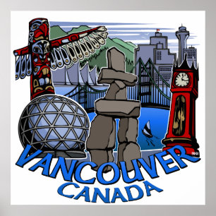 Affiche Totem des Premières Nations de Vancouver D