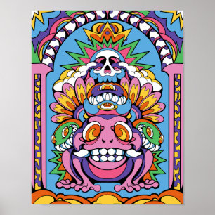 Affiche Totem psychédélique