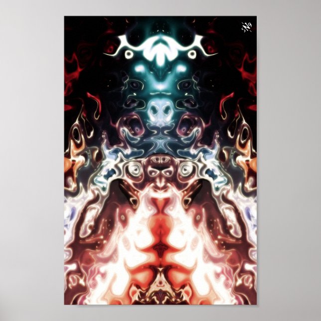 Affiche Totem spatial - pareidolia motif (Devant)