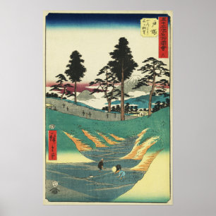Affiche Totsuka, Japon : Estampe japonaise vintage Utagawa