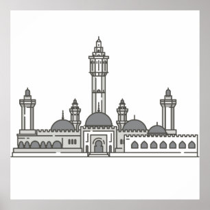 Affiche touba senegal World landmarks