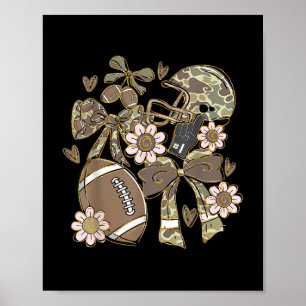 Affiche Touch Football Jour Thanksgiving Camo Coqu