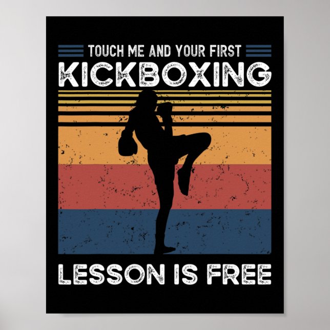 Affiche Touch Me And Your First Kickboxing Lesson Is Free  (Devant)