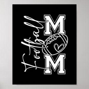 Affiche Touchdown Foot américain Maman Jour de match Thank