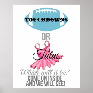 Affiche Touchdowns ou tutus genre révéler signe de bienven