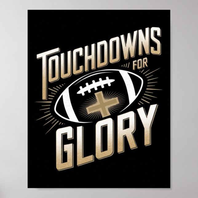 Affiche Touchdowns Pour Glory Christian Football Hommes En (Devant)