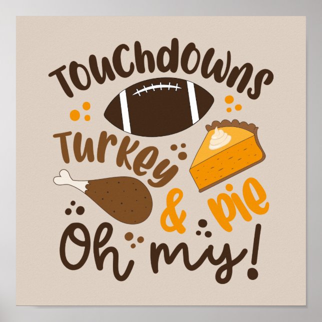 Affiche Touchdowns Turquie & tarte | Oh, mon (Devant)