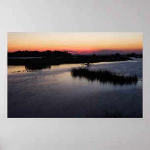 Affiche Touche de cèdre couché de soleil