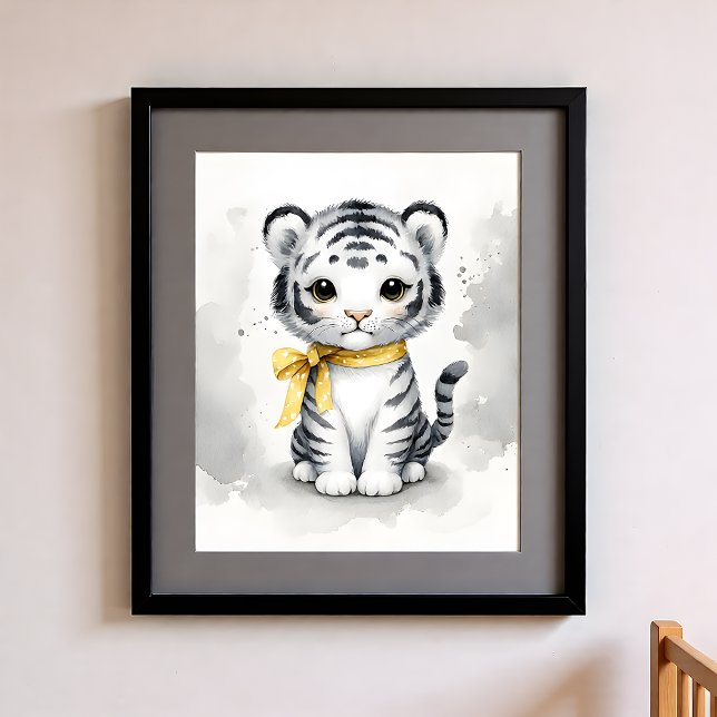 Affiche Touche de Couleur Crèche Animaux de la Jungle Tigr (Créateur téléchargé)
