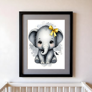 Affiche Touche de couleur pour la nurserie Animaux de la j