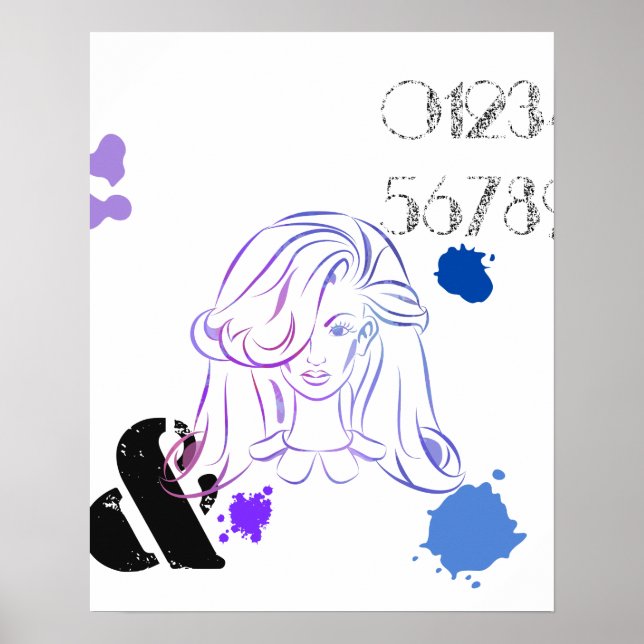 Affiche Touche de couleurs aquarelles (Devant)