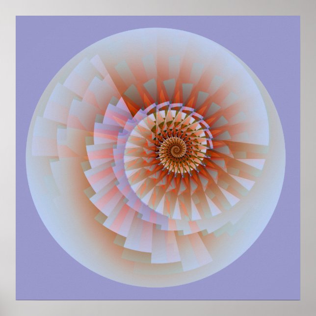 Affiche Toucher l'art fractal fin Abstrait (Devant)