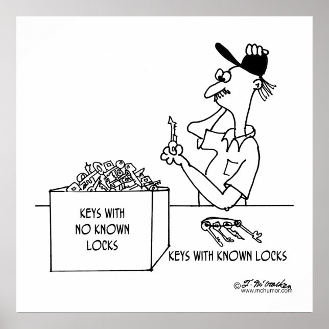 Affiche Touches Sans Verrouillage Connu : (Devant)