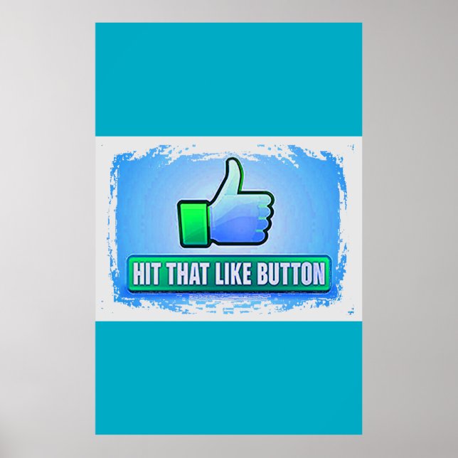 Affiche Touchez ce bouton Like Invitations & Annonces (Devant)