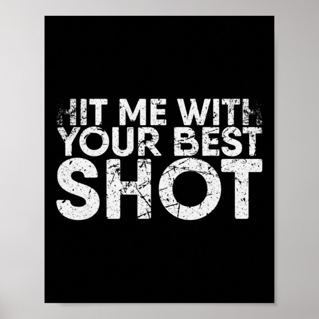 Affiche Touchez-Moi Avec Votre Meilleur Tir Pour Badminton (Devant)