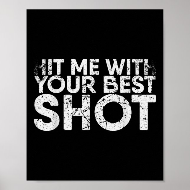 Affiche Touchez-Moi Avec Votre Meilleur Tir Pour Badminton (Devant)