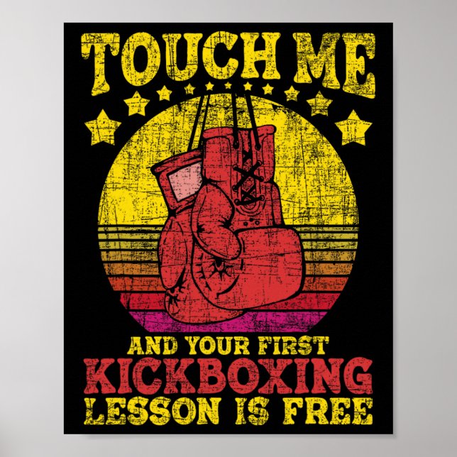 Affiche Touchez-moi et votre premier cours de kickboxing e (Devant)