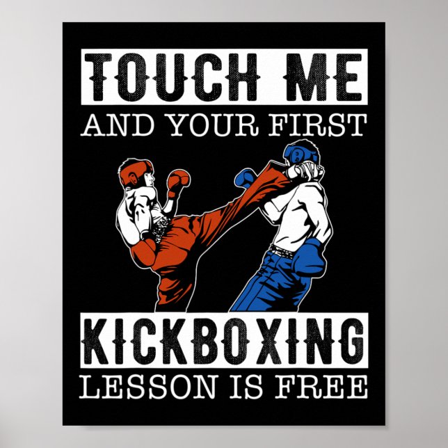 Affiche Touchez-moi et votre premier cours de kickboxing e (Devant)