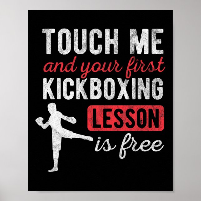 Affiche Touchez-moi et votre premier cours de kickboxing e (Devant)