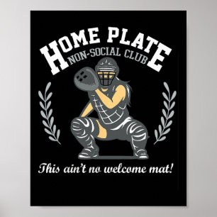 Affiche Tough Softll Catcher Club Non Social On n'est pas