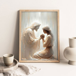 Affiche Toujours avec toi, Art chrétien, Jésus et femme