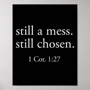 Affiche Toujours choisi minimaliste verset biblique foi ch