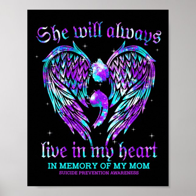 Affiche Toujours Dans Mon Coeur Ma Mère Prévention Du Suic (Devant)