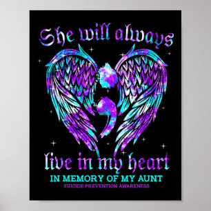 Affiche Toujours Dans Mon Coeur Ma Tante Prévention Suicid