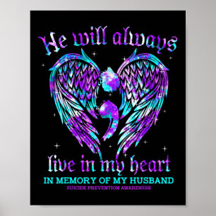 Affiche Toujours Dans Mon Coeur Mon Mari Prévention Suicid