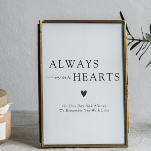 Affiche Toujours dans nos cœurs Signe de souvenir de maria