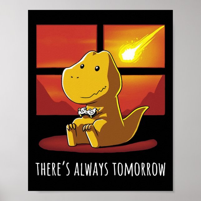 Affiche Toujours Demain Dinosaur Jouer Jeu Vidéo 1 (Devant)