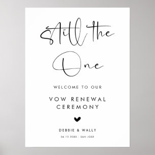 Affiche Toujours l'Un Renouvellement de Vœux de Mariage Bi