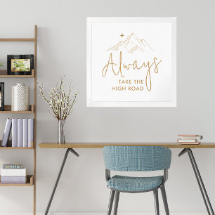 Affiche Toujours prendre la voie de la vertu Motivationnel