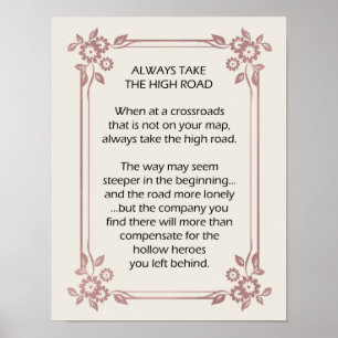 Affiche Toujours prendre le High Road Motivational Nudge