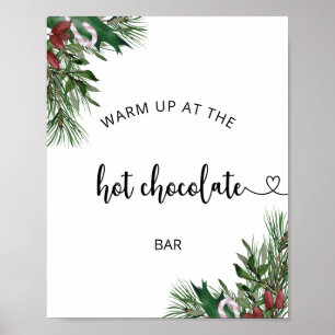 Affiche Toujours vert Réchauffez-vous au bar au chocolat c