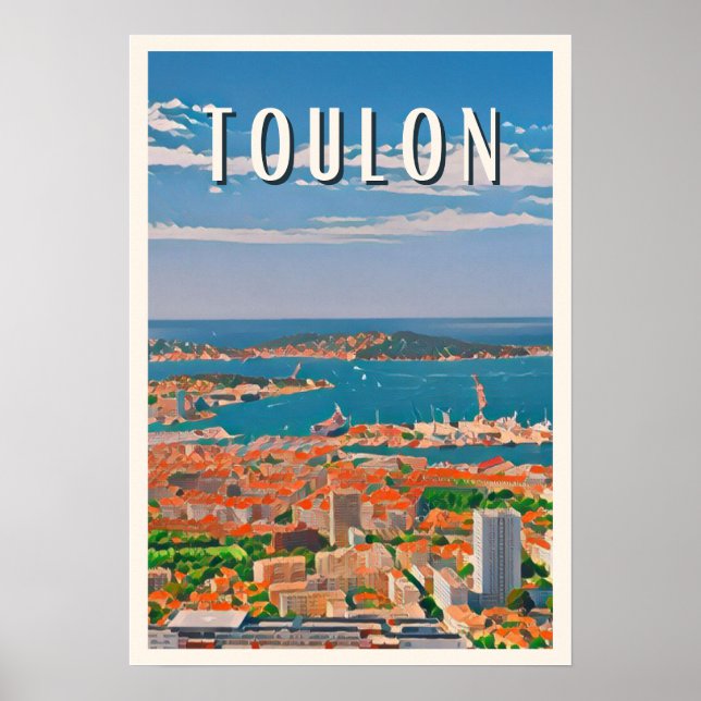 Affiche Toulon Photo Vintage 