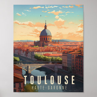Affiche Toulouse - France - illustration
