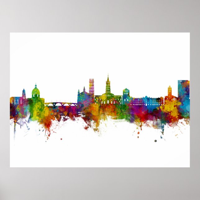 Affiche Toulouse France Skyline (Devant)