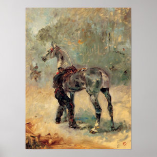 Affiche Toulouse-Lautrec - artilleur et son cheval