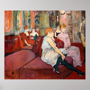 Affiche Toulouse-Lautrec - At the Salon, rue des Moulins